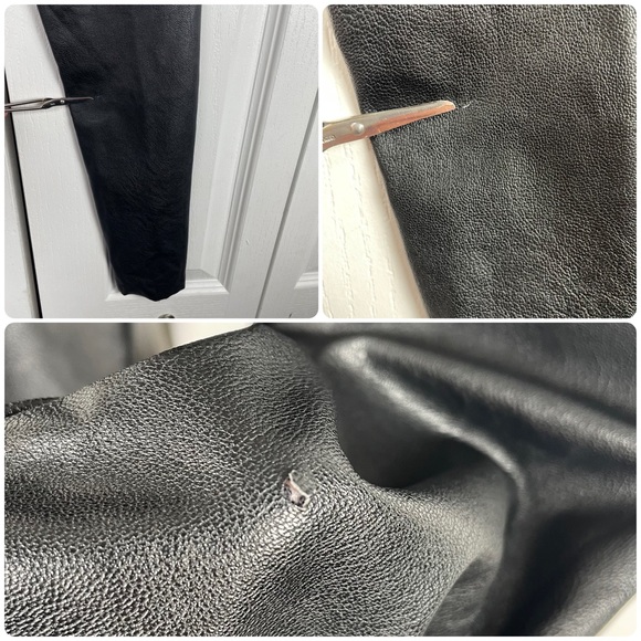 Evereve Commando 7/8 Faux Leather Leggings Womens XS Black Moto Goth Chic *Flaw* - Picture 13 of 14